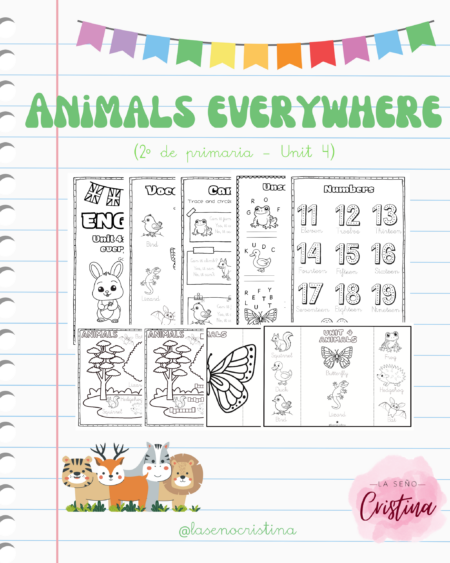 Animals everywhere | Tema 4 para Segundo de primaria