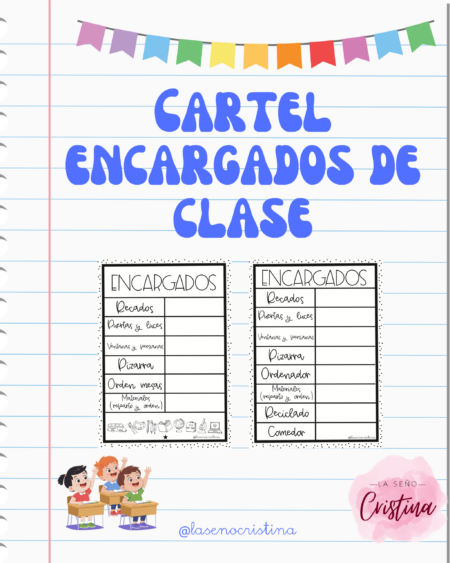 Cartel encargados de clase | Organización del aula