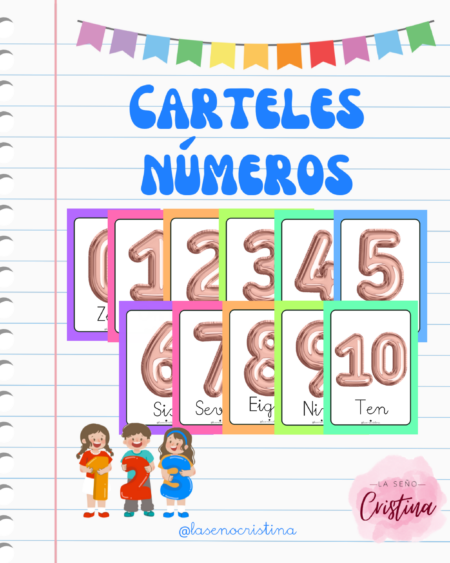 Carteles de los números | A color