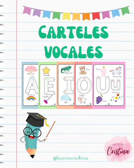 Carteles de las vocales | A color