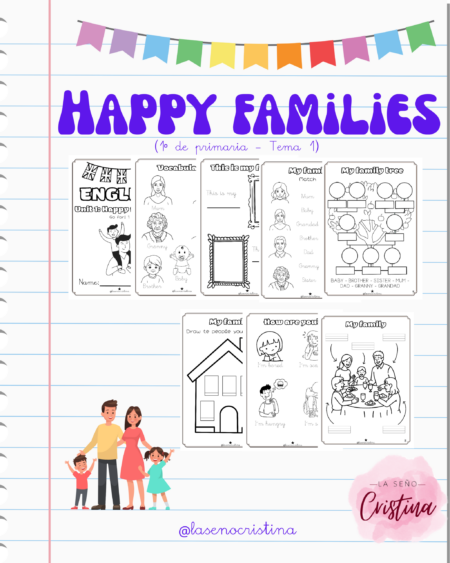 Happy families | Tema 1 de primero de primaria