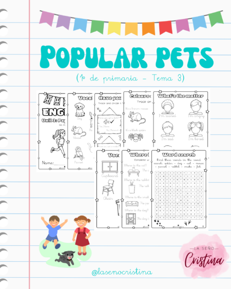 Popular pets | Tema 3 de primero de primaria